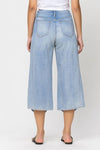 HIGH RISE DISTRESSED CROP WIDE LEG JEAN - PRIVILEGE 