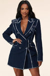 DENIM BLAZER MINI DRESS - PRIVILEGE 
