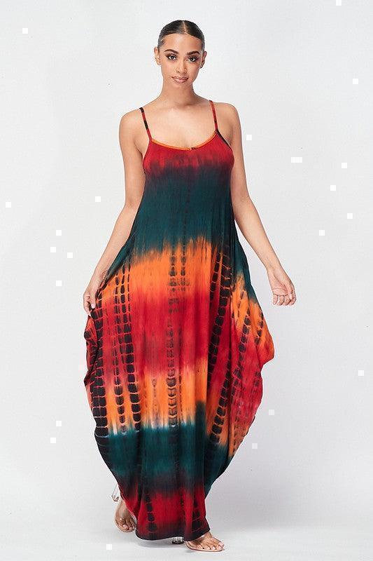 Comfy tank maxi dress with side pockets - PRIVILEGE 