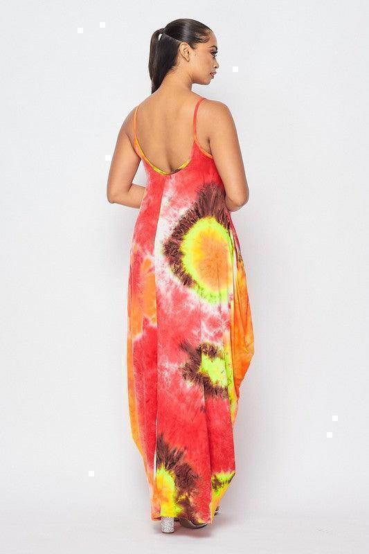 Comfy tank maxi dress with side pockets - PRIVILEGE 
