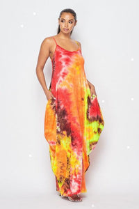 Comfy tank maxi dress with side pockets - PRIVILEGE 