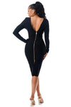 Back zipper bandage dress - PRIVILEGE 