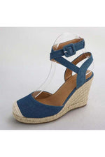 Cape Toe Ankle Straps Espadrille Wedge High Heel Dressy Shoes - PRIVILEGE 