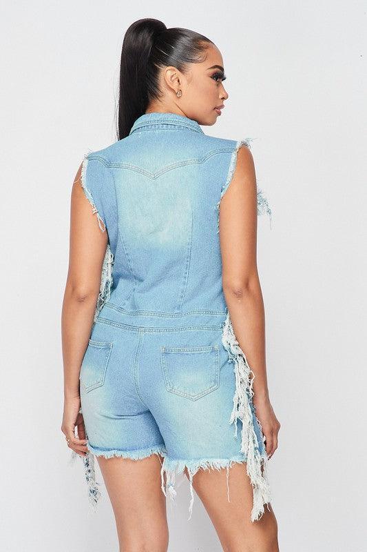 DENIM ROMPER - PRIVILEGE 