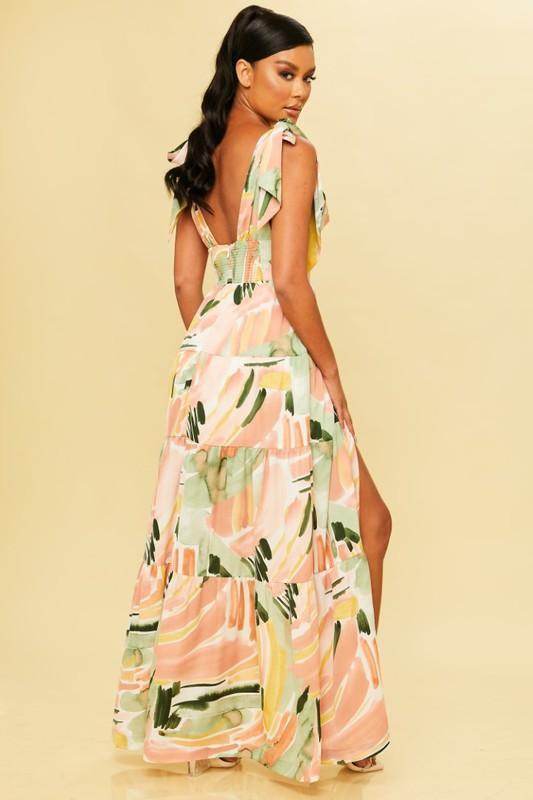 ABSTRAC MAXI DRESS - PRIVILEGE 