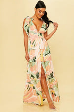 ABSTRAC MAXI DRESS - PRIVILEGE 