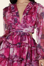 OPEN BACK FLORAL MINI - PRIVILEGE 