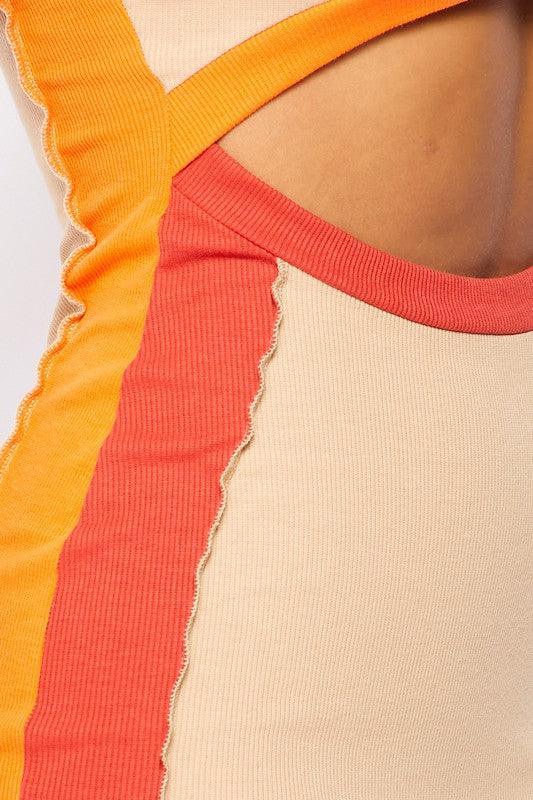 MAXI DRESS WITH CUT OUT - PRIVILEGE 