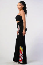 TWO PIECE PANT SET  WITH DRAGON PRINT - PRIVILEGE 