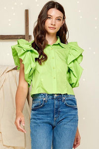 RUFFLE TOP - PRIVILEGE 