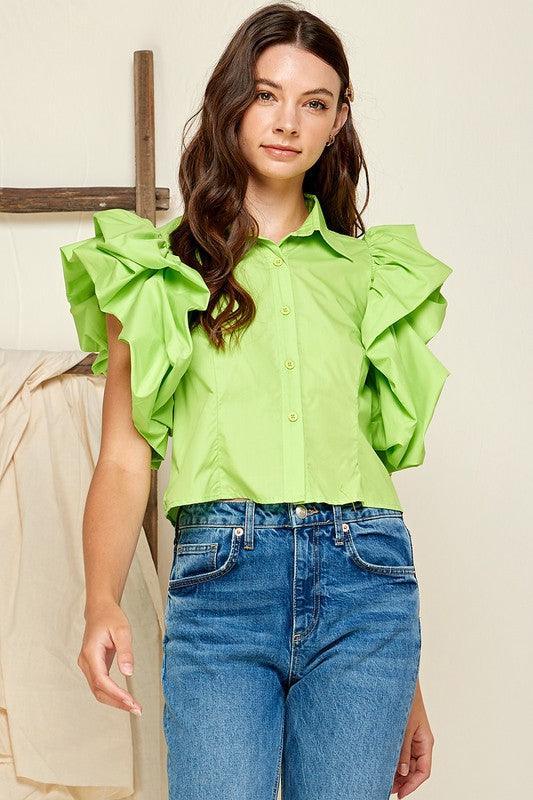 RUFFLE TOP - PRIVILEGE 