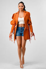 Lace up detail jacket - PRIVILEGE 