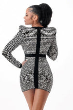 Jacquard Bandage Dress - PRIVILEGE 