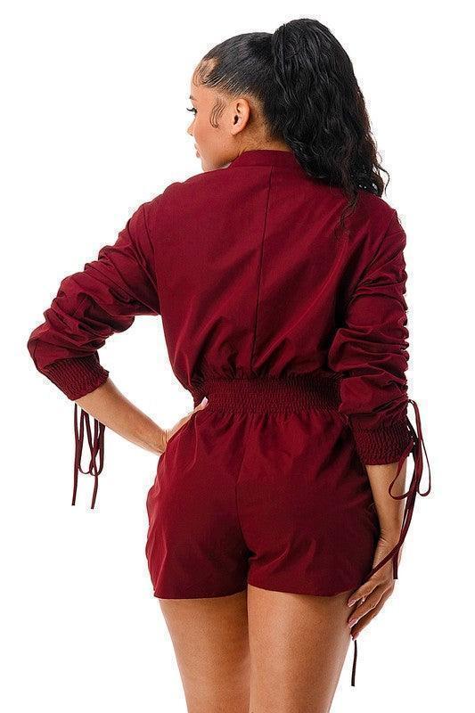RUSHED UTILITY ROMPER - PRIVILEGE 