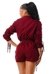 RUSHED UTILITY ROMPER - PRIVILEGE 