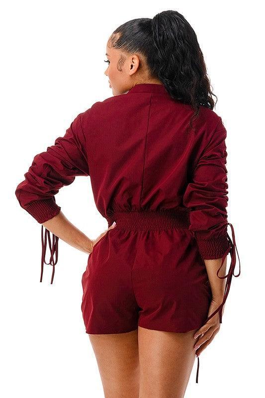 RUSHED UTILITY ROMPER - PRIVILEGE 