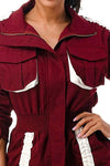 RUSHED UTILITY ROMPER - PRIVILEGE 