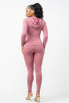 Seamless Zip Up Hoodie Jacket And Leggings Set - PRIVILEGE 