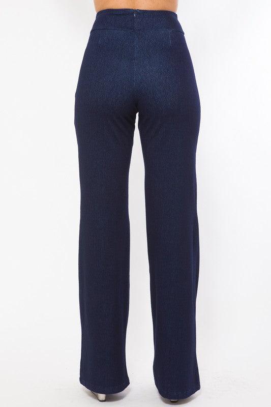 DENIM GOLD BUCKLE PANT - PRIVILEGE 