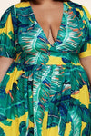 V-NECK SPLIT MAXI DRESS - PRIVILEGE 