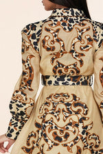 LEOPARD PRINT MINI SWING DRESS - PRIVILEGE 