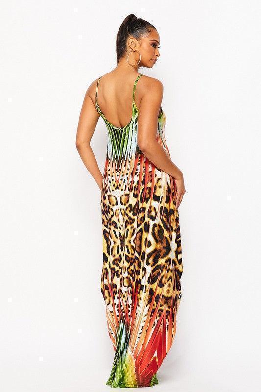 Comfy tank maxi dress with side pockets - PRIVILEGE 