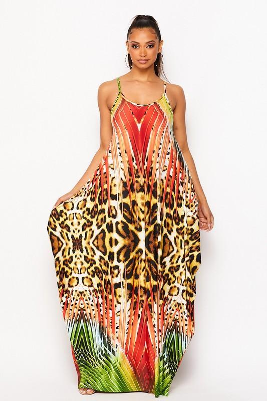 Comfy tank maxi dress with side pockets - PRIVILEGE 