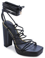 Ankle Lace Up Platform Chunky High Heel Dress Shoes - PRIVILEGE 