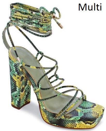 Ankle Lace Up Platform Chunky High Heel Dress Shoes - PRIVILEGE 