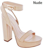 Ankle Strap Platform Chunky High Heel Dress Shoes - PRIVILEGE 