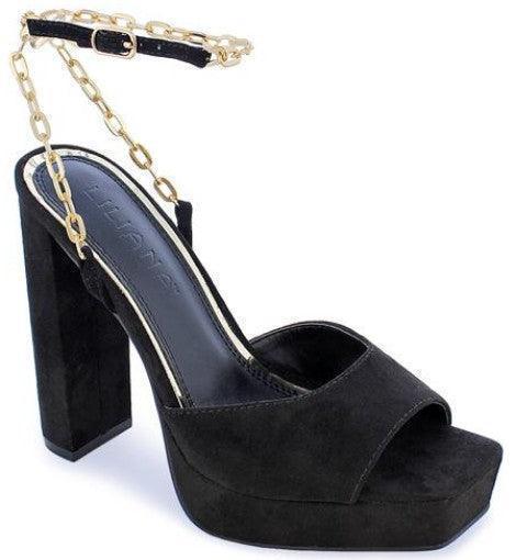 Chunky High Heel Dress Shoes with chain detail - PRIVILEGE 