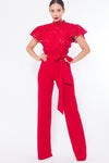 CROCHET TOP FASHION JUMPSUIT - PRIVILEGE 