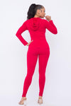 Seamless Zip Up Hoodie Jacket And Leggings Set - PRIVILEGE 
