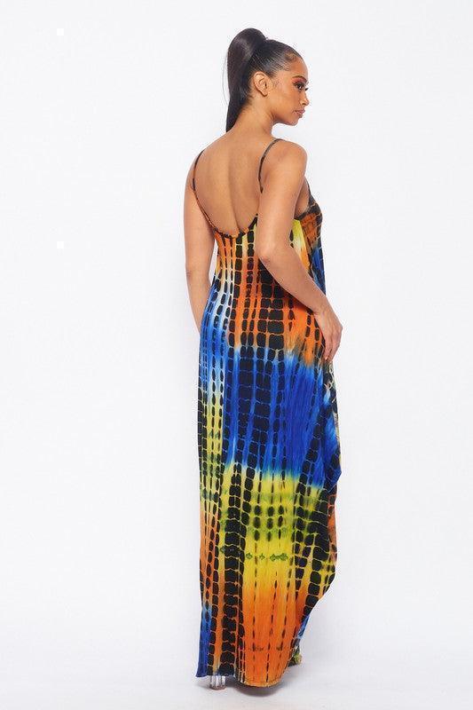 Comfy tank maxi dress with side pockets - PRIVILEGE 