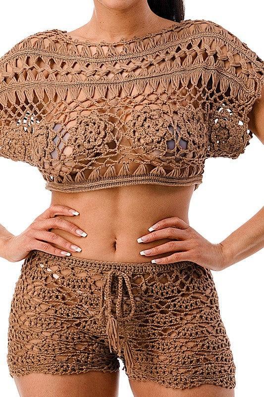 CROCHET SHORT SET - PRIVILEGE 