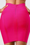 HOTPINK ADDICTED SEXY BANDAGE MINI DRESS - PRIVILEGE 
