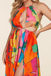 large tropical flower print Maxi dress - PRIVILEGE 