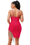 BANDAGE DRESS WITH RHINESTONE DETAIL - PRIVILEGE 