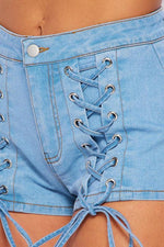DRAWSTRING JEAN SHORT - PRIVILEGE 