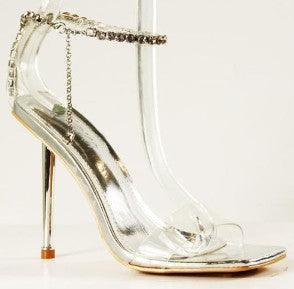 RHINESTONE DETAIL HEELS - PRIVILEGE 