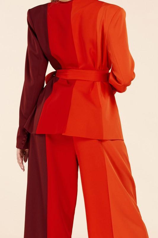 MUILI COLOR BLAZER AND PANT SET - PRIVILEGE 
