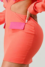 CUT OUT BLAZER DRESS - PRIVILEGE 