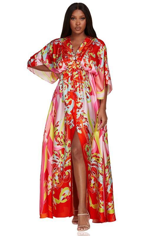 VIVRANT FLOWEY MAXI DRESS - PRIVILEGE 