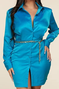 TURQUOISE SKIRT DRESS - PRIVILEGE 