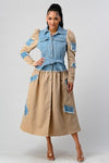 DENIUM CONTAST TRENCH COAT/JACKET - PRIVILEGE 