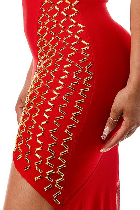 BANDAGE DETAIL DRESS - PRIVILEGE 