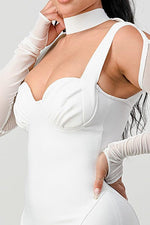 WHITE BANDAGE DRESS - PRIVILEGE 