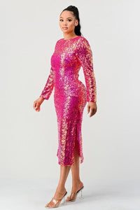 SEQUIN GLAMOUR MAXI DRESS - PRIVILEGE 
