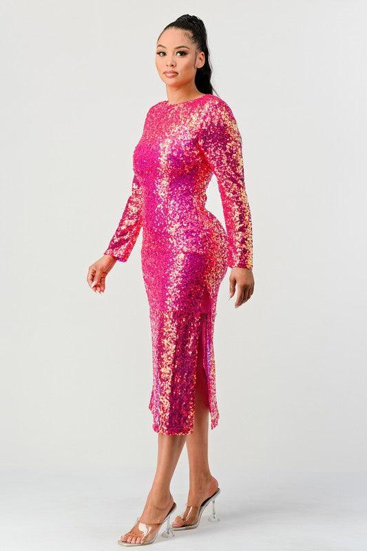 SEQUIN GLAMOUR MAXI DRESS - PRIVILEGE 