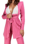 Pink cable knit two-piece set - PRIVILEGE 